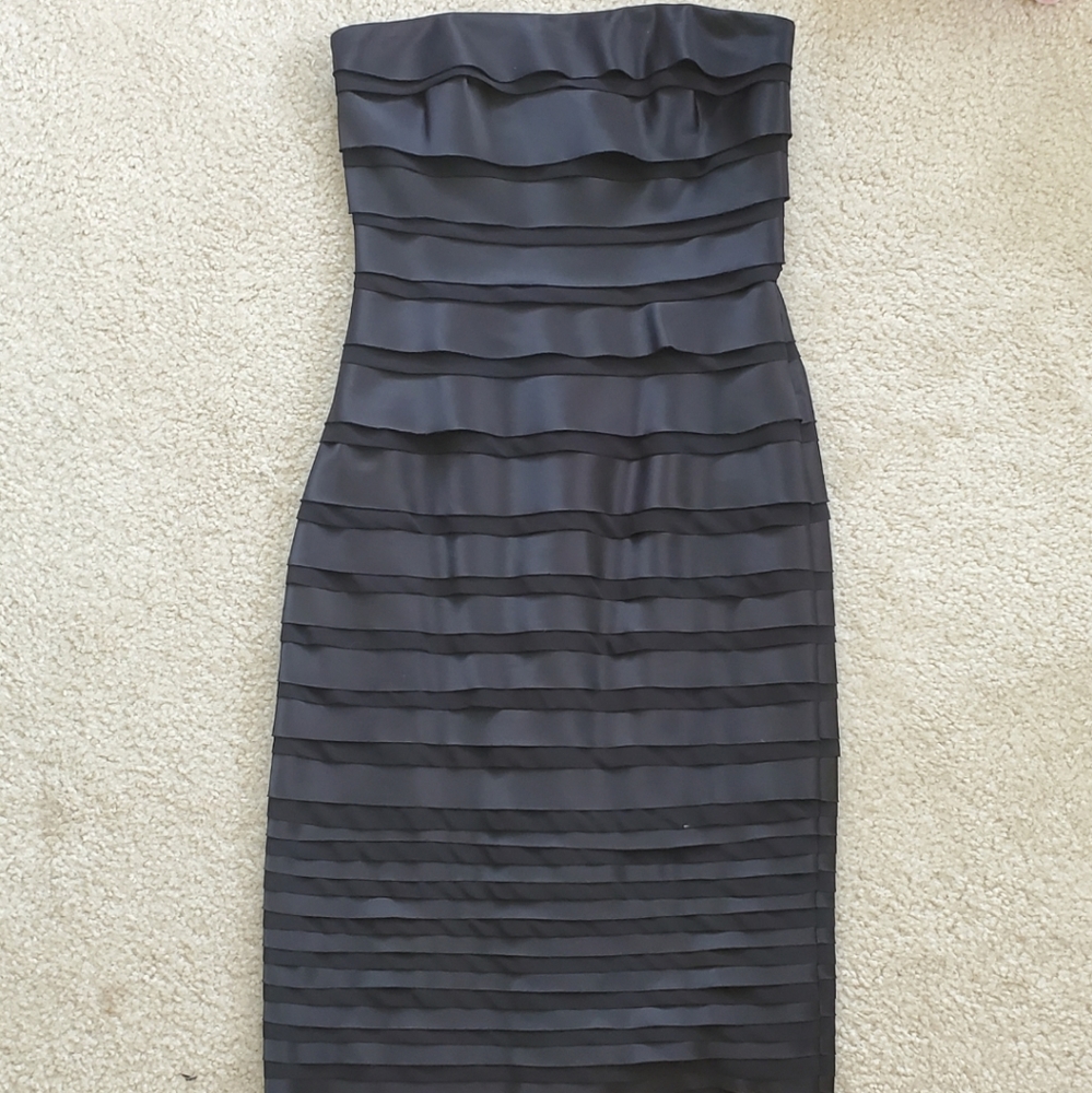 Cute Silky Black Mini Dress